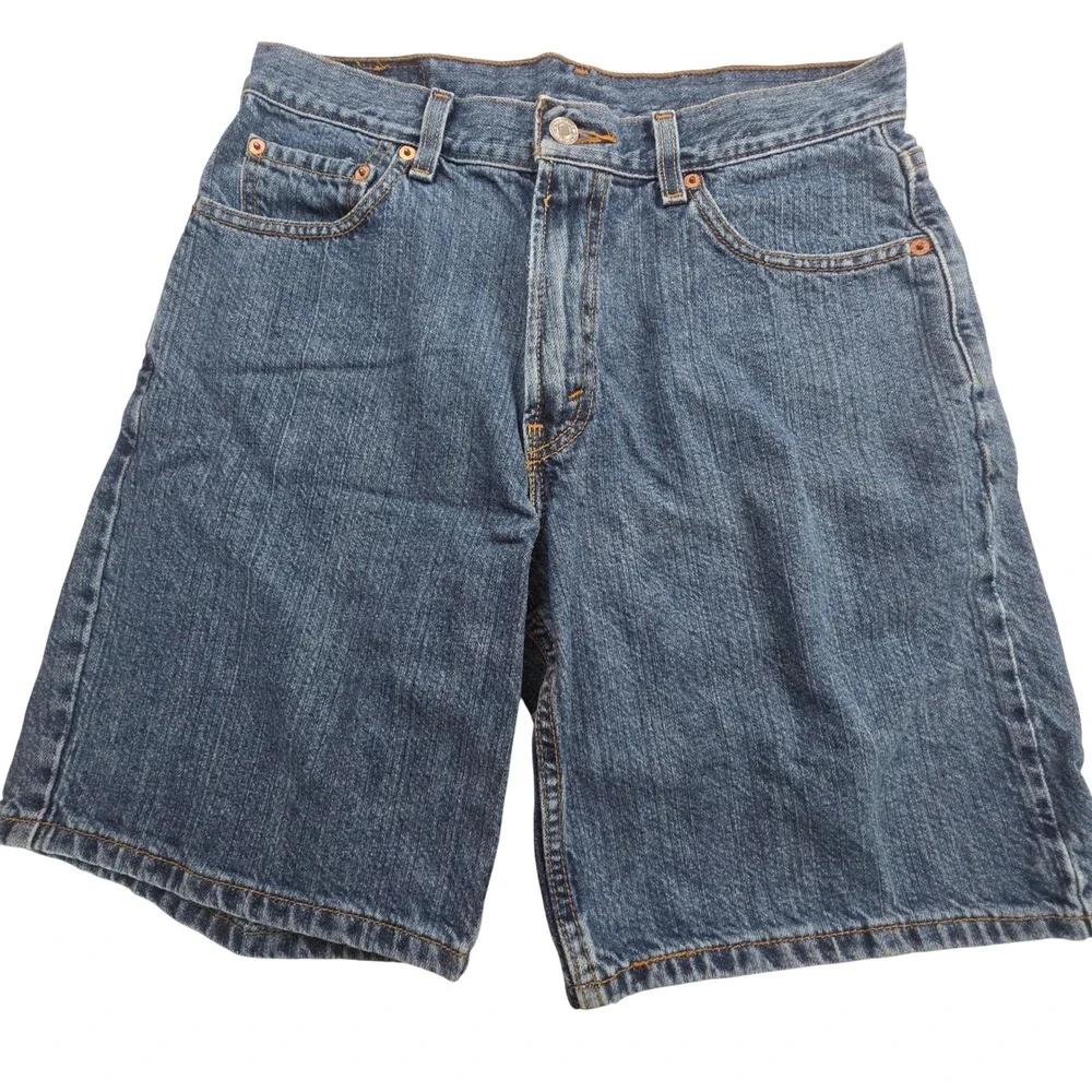 Levi's 550 Denim Shorts Mens 30 Blue Relaxed Fit Medium Wash Cotton 5-Pocket Y2K